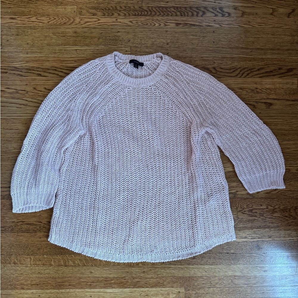 J. Crew Light Pink Chunky Crewneck Sweater
